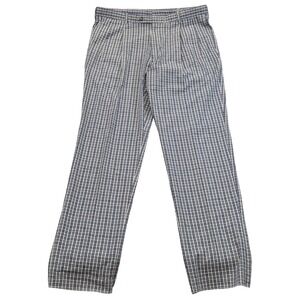 VTG Gatsby Palm Beach Blue Tartan Plaid Pleated‎ Trousers Pants Men's 36